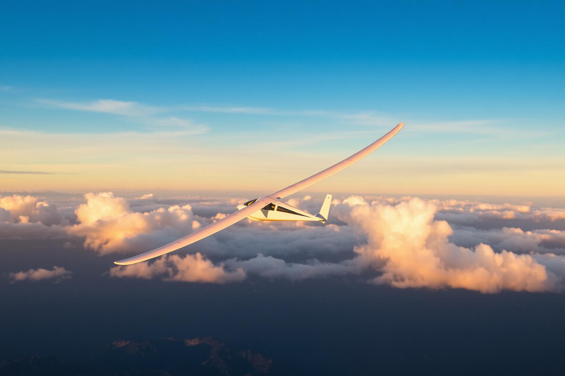 Segelflugzeug am Himmel